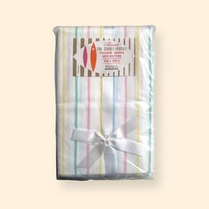 NOS Vintage 70's Penny’s Pastel Striped Standard Pillow Case Set
